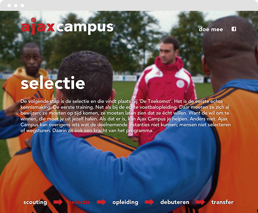 Screenshot of Ajax campaign website Screenshot of online campaign site we developed for Ajax